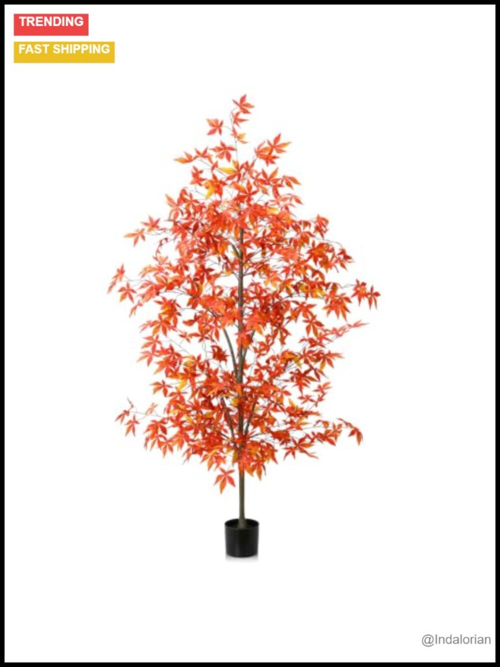 6Ft Faux Maple Tree Artificial Fall Decor Porch Indoor Outdoor